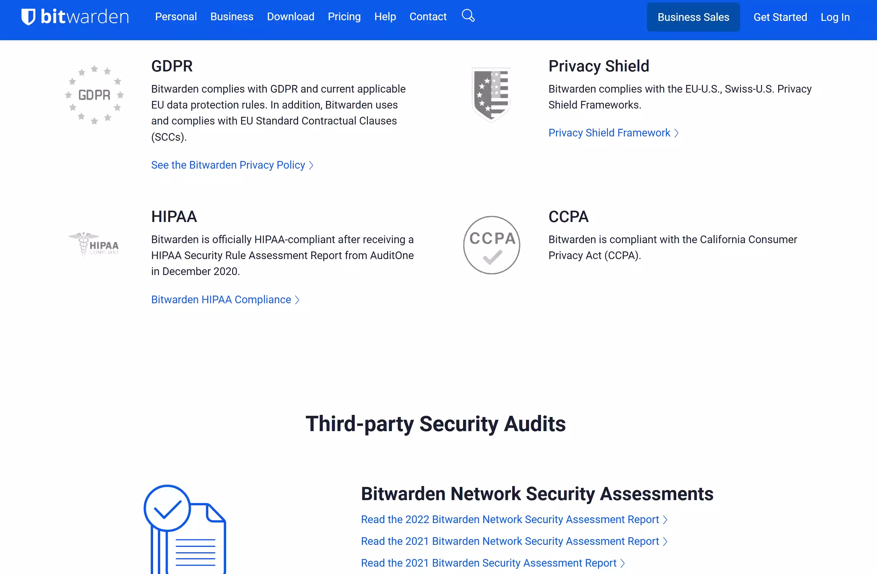 Bitwarden is certified with many industrial standards.