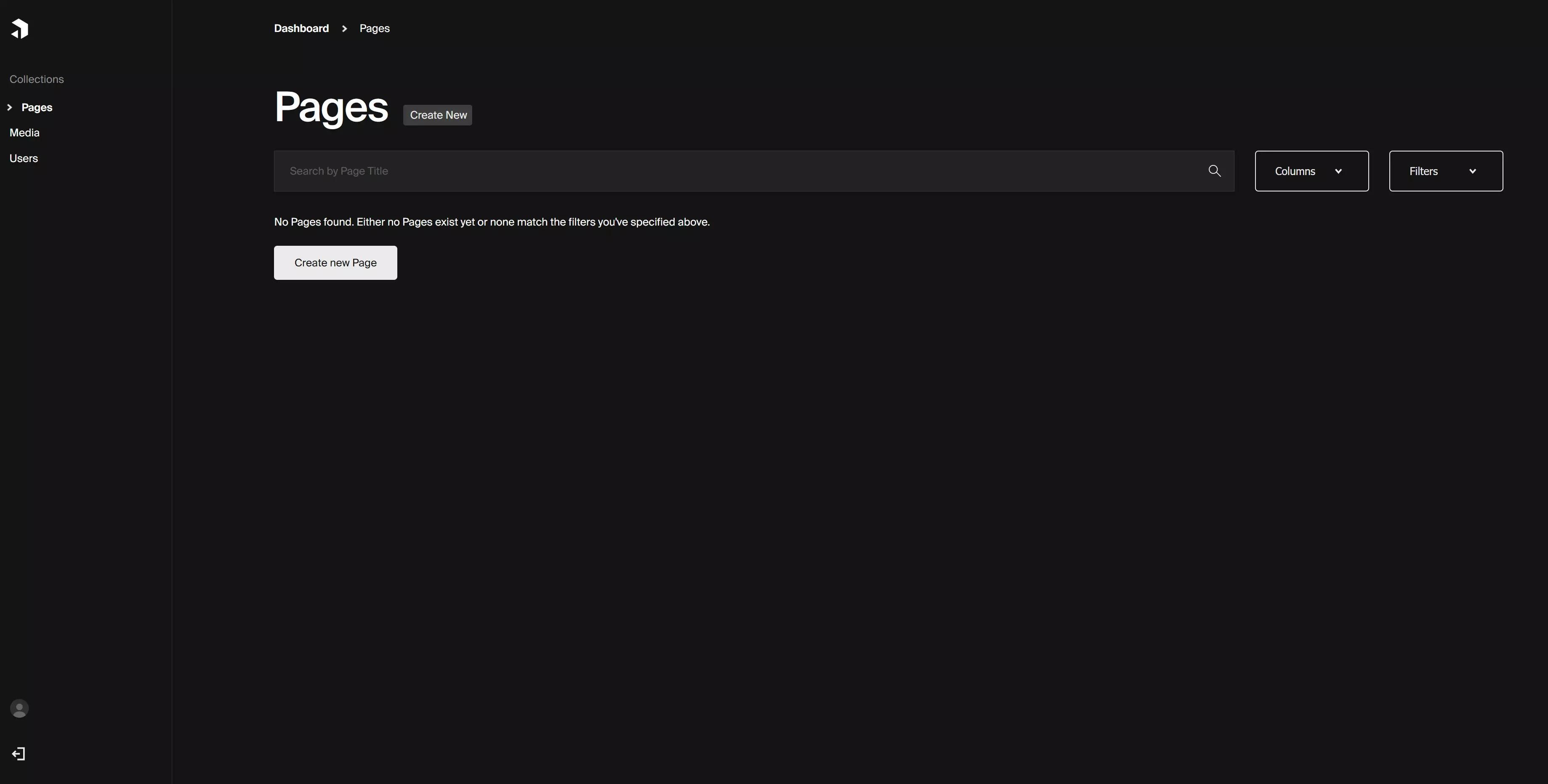An admin dashboard of Payload CMS.