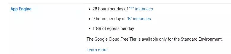 GCP free tier App Engine as of February 2022