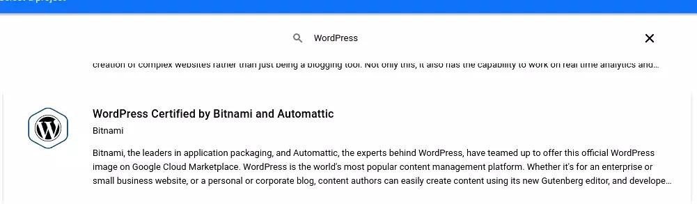 Bitnami and Automattic cross-platform image for WordPress VPS.