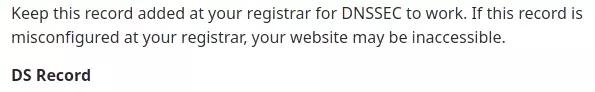 Cloudflare DNSSEC setup section.